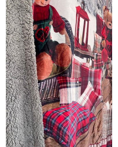 Plaid Teddy, dimensioni 130x160 cm, con stampa digitale