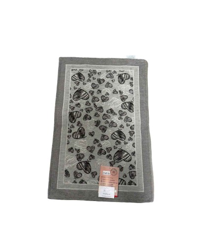 Tappeto in ciniglia con base antiscivolo serie Melody, colore rosso o grigio, disponibile in varie misure