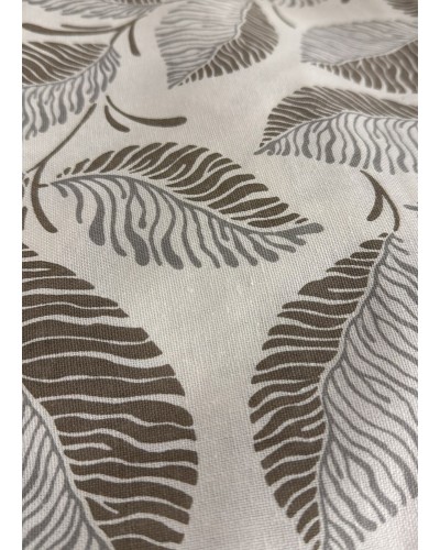 Tovaglia in puro cotone fantasia Felce Grigia, disponibile in diverse misure