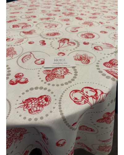 Tovaglia in puro cotone fantasia Frutta, disponibile in diverse misure
