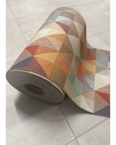 Tappeto Cucina a metro Fantasia Triangoli in PVC H 50 cm - lunghezza a scelta, con antiscivolo