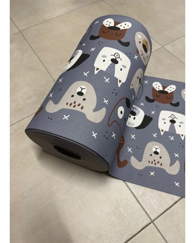 Tappeto Cucina a metro Fantasia Animaletti in PVC H 50 cm - lunghezza a scelta, con antiscivolo